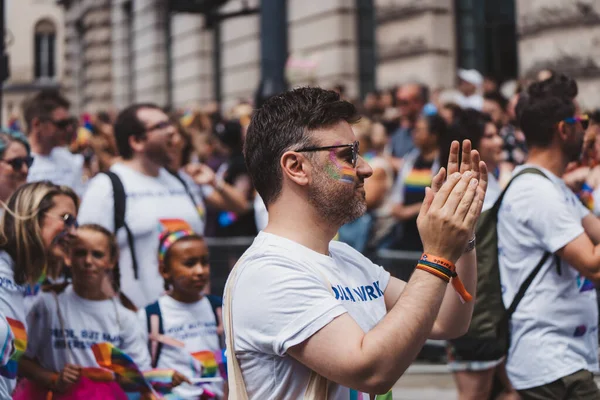 London 2022 People Flags Banners Celebrating London Lgbtq Pride Parade — Foto de Stock