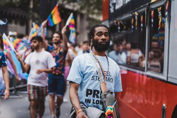 London 2022 People Flags Banners Celebrating London Lgbtq Pride Parade — Stock Fotó