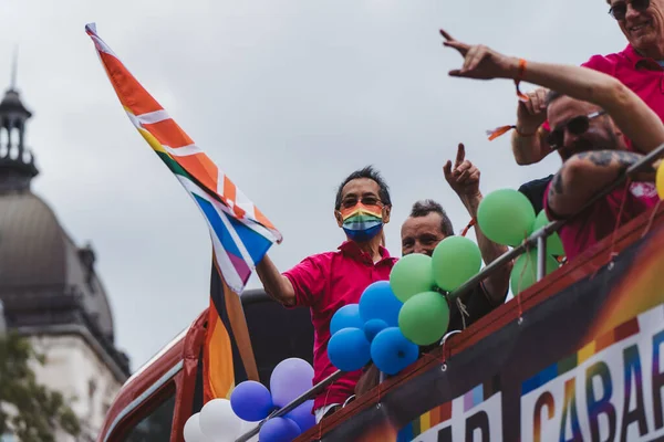 London 2022 Люди Прапорами Прапорами Честь Лондона Lgbtq Pride Parade — стокове фото