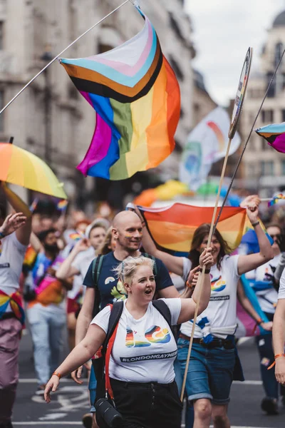 Лондон Великобритания 2022 Лондонские Геймеры Флагами Флагами Празднуют Lgbtq Pride — стоковое фото