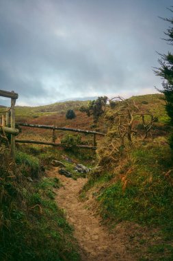 St Ouen Körfezi 'nin güney ucundaki batı Jersey' deki kum tepelerinden geçen güzel bir patika.