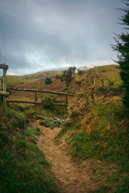 St Ouen Körfezi 'nin güney ucundaki batı Jersey' deki kum tepelerinden geçen güzel bir patika.
