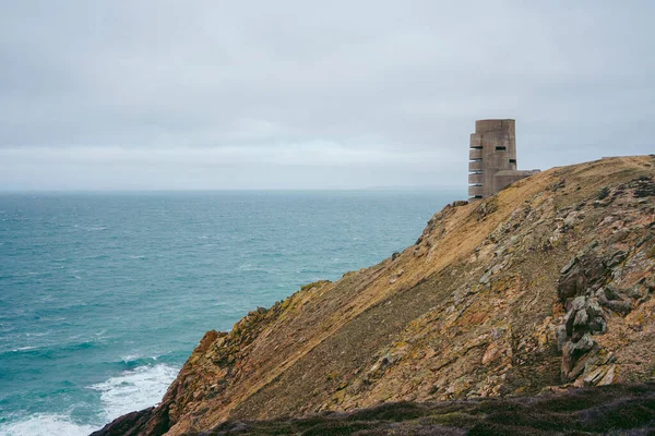 Jersey Island Channel Island 2022 Abandoned World War Bunker Cliffs — 스톡 사진