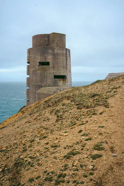 Остров Джерси Остров Канала 2022 Брошенный Бункер Второй Мировой Войны — стоковое фото