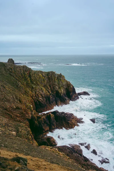 Schöne Naturansichten Von Küstenfelsen Und Stränden Auf Jersey Island Kanalinseln — Stockfoto