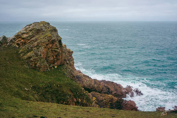 Hermosas Vistas Naturaleza Acantilados Costeros Playas Jersey Island Islas Del — Foto de Stock