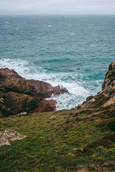 Schöne Naturansichten Von Küstenfelsen Und Stränden Auf Jersey Island Kanalinseln — Stockfoto