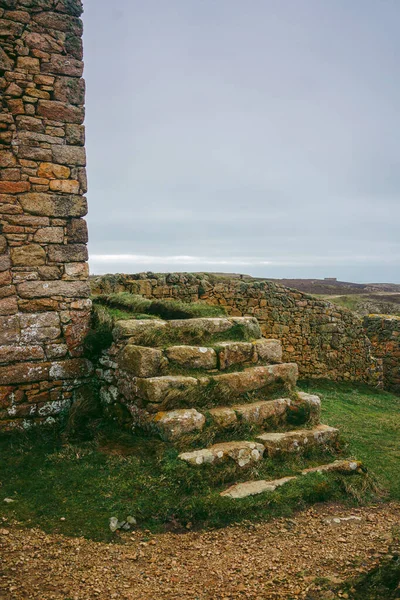 Beautiful Old Grosnez Castle Jersey Islan Cloudy Day — Stock Photo, Image