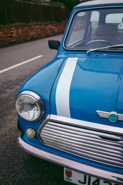 Jersey Island Channel Island 2022 Vintage Blue Color Mini Cooper — 스톡 사진