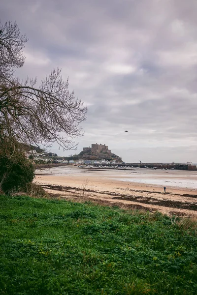 Jersey Island Channel Island 2022 Krásný Výhled Hrad Mont Orgueil — Stock fotografie