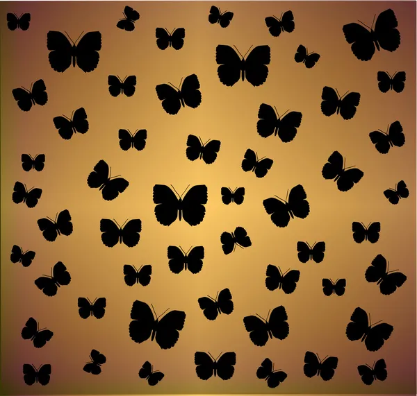 Texture which depicts butterflies — Stock Vector