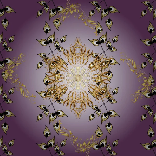 Paisleys Elegantní Květinový Vektor Bezešvé Vzor Pozadí Skica Ilustrace Vinobraní — Stockový vektor