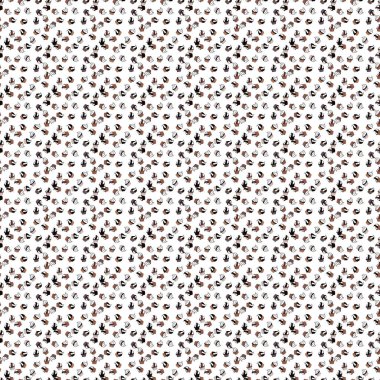 Vektör çizimi. Yemek afişi tasarımı için. Kusursuz pasta. Beyaz, kahverengi ve siyah üzerine parlak doğum günü deseni.