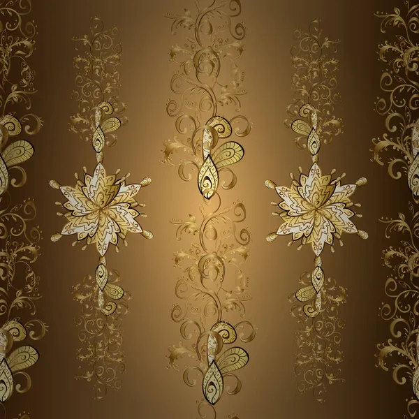 Ornement Oriental Sans Couture Dans Style Baroque Motif Traditionnel Vecteur — Image vectorielle