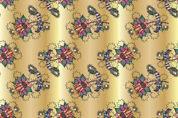 Padrão Floral Raster Estilo Doodle Com Flores Suave Bonito Fundo — Fotografia de Stock