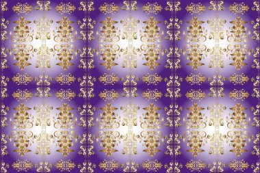 Klasik bir tarz. Rococo tarzında zarif, zarif bir süs. Barok tarzında kusursuz. Bej, mor ve nötr renklerdeki desenler. Raster skeci. Tekstil ve hatıra defteri için güzel desen