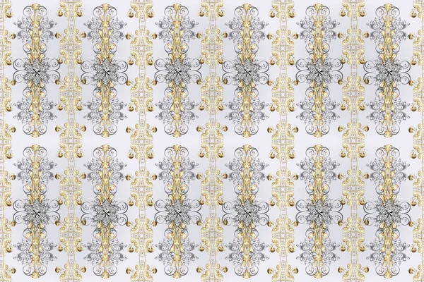 Furniture Classic Style Neutral Gray Beige Backdrop Gold Trim Pattern — Stock Photo, Image