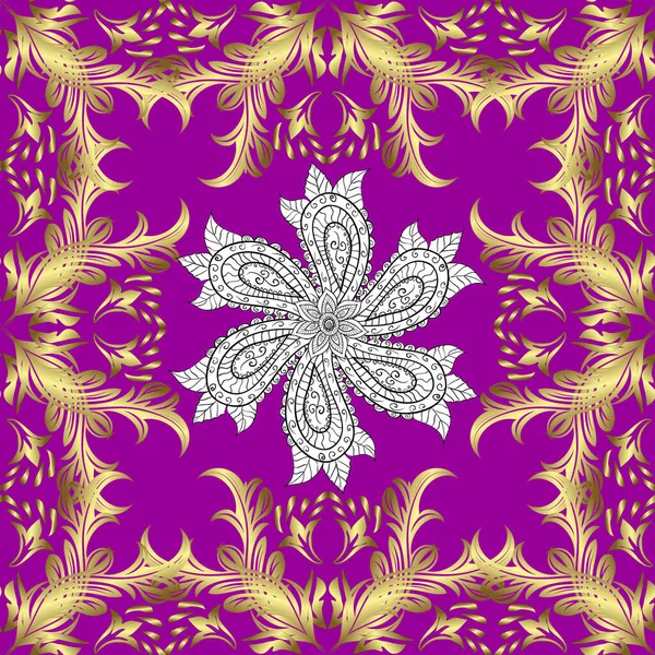 Elément Doré Sur Des Couleurs Neutres Jaunes Violettes Illustration Vectorielle — Image vectorielle