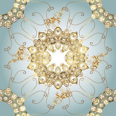 Küçük çiçekte hoş bir çiçek deseni var. Çiçek elementli zarif vektör dokusu. Kahverengi, nötr ve gri renkte parlak çiçeklerle soyut ve pürüzsüz desen.