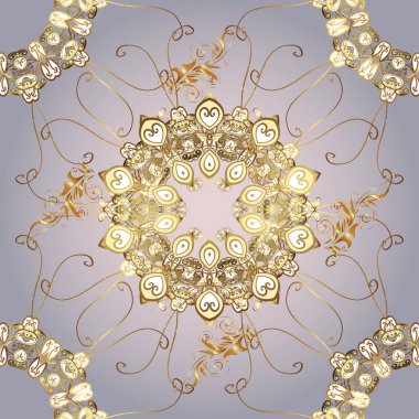 Parlak bir arka plan sorunsuz desen çiçek fantezi tasarım. Düz Çiçek Elemanları Tasarım. Renkli Bahar Teması kesintisiz desen Arka Plan.