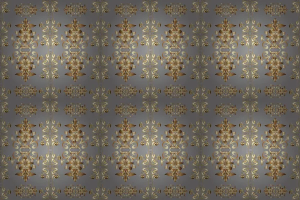 Good Greeting Card Birthday Invitation Banner Decorative Symmetry Arabesque Gold — Stock Photo, Image