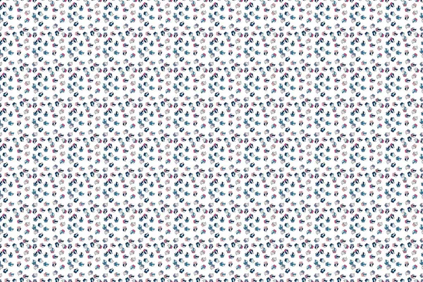 Pěkný Narozeninový Vzor Černé Bílé Modré Dort Muffin Roztomilý Bezešvé — Stock fotografie