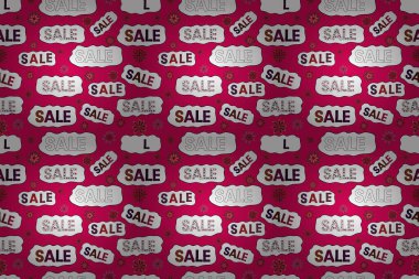 Kusursuz. Dergi, broşür, reklam panosu, satış için tasarım malzemeleri. Beyaz, morumsu ve kırmızı elementlerle evrensel eğilim. Raster. Harf.