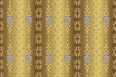 Tarafsız, sarı ve kahverengi renklerde, altın karalama fantezi yapraklarından Raster soyut çiçek çelengi. El yapımı dekoratif çerçeve, albüm kapağı, tebrik kartı, klasik Art deco tarzı.