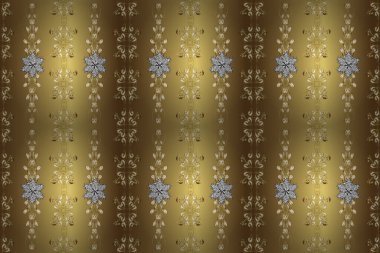 Çiçek süsü kumaş deseni, cam, çiçek desenli metal sarı, kahverengi ve altın elementli nötr renkler. Klasik raster altın pürüzsüz desen.