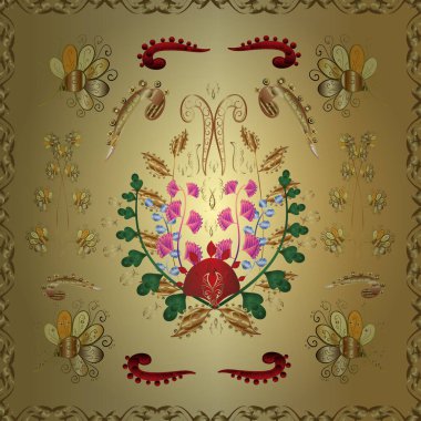 Kusursuz. Altın. Bej, nötr ve sarı renkli resimler. Vektör çizimi. Soyut lüks arka plan, zarif davetiye davetiyesi, davetiye, arka plan kapağı illüstrasyonu