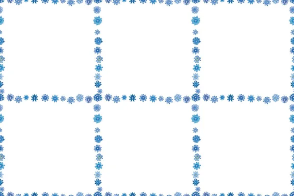 Quadro Doodles Consiste Borda Azul Branca Neutra Padrão Sem Costura — Fotografia de Stock