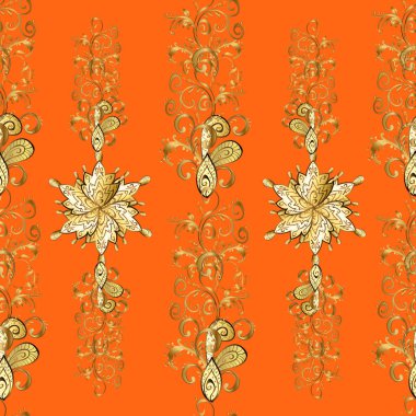 Kusursuz ahşap oyma. Sarı, kahverengi ve turuncu zemin altın kaplamalı. Örnek altın elementler. Klasik mobilya tarzı. Patina. Küçük bir alan derinliği. Lüks mobilyalar. Oyma.