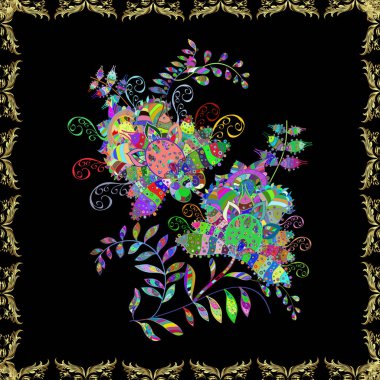 Hint çiçek desenli madalyon desen. Kına dövme stil vektör. Etnik Mandala süsleme. Tekstil, tebrik kartı, boyama kitabı, telefon durumda yazdırma için kullanılabilir.