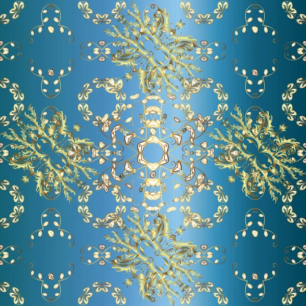 Bezešvé Královské Luxusní Zlaté Barokní Damaškové Víno Bezešvé Vzor Zlatou — Stock fotografie