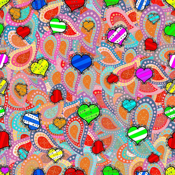 Seamless Sixties Estilo Mod Pop Arte Psicodélico Colorido Amor Diseño —  Fotos de Stock