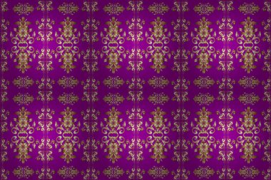 Raster. Kahverengi, bej ve mor renkli bir resim. Oriental geleneksel el boyası tasarım için kusursuz. Soyut arkaplan. Paisley suluboya desenli çiçek desenli, çiçekli, yapraklı..