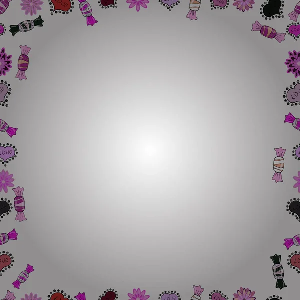 Декоративні Вінтажні Рамки Кордони Безшовний Ілюстрація Білих Нейтральних Рожевих Кольорах — стоковий вектор