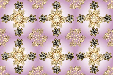 Doğulu süsü. Kusursuz altın desen. Altın elementlerle beyaz, sarı ve nötr renklerde kusursuz desen.