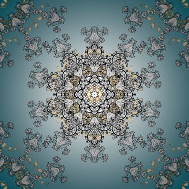 Vektör çizgisi tasarımı. Kıvırcık arka plan. Lüks klasik illüstrasyon. Kusursuz. Beyaz, mavi ve nötr renklerde Art Deco Deseni. Minimalist geometrik tasarım. 1920-30 motifleri.