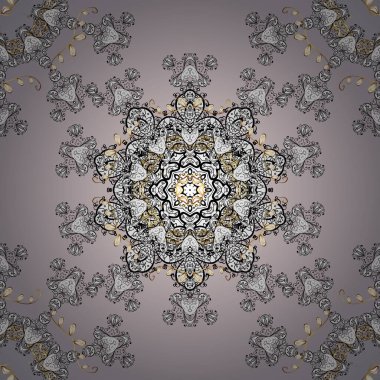 Hoş bir arka plan. Kusursuz geometrik desen. Tarafsız, beyaz ve gri renkli resimler. Vektör. Hoş bir doku. Eski arkaplan.