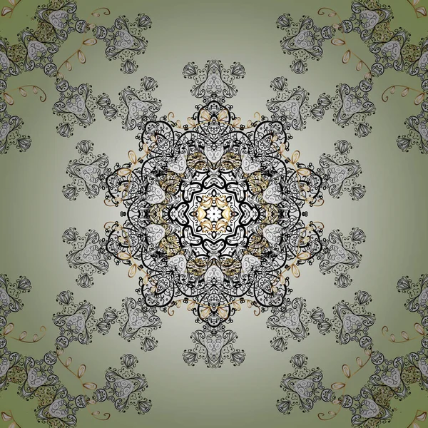 Neutrales Beige Und Weißes Ornamentales Florales Nahtloses Muster Vektor Ideal — Stockvektor