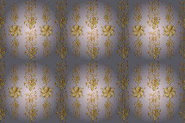 Soyut duvar kâğıdı, ambalaj dekorasyonu. Kış sembolü, Mutlu Noeller, Mutlu yıllar 2019. Altın kar taneleri basit, pürüzsüz desen. Raster altın desenli renkler.