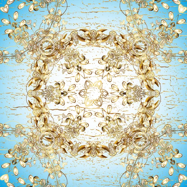 Zökkenőmentes Királyi Luxus Arany Barokk Damaszt Vintage Zökkenőmentes Minta Arany — Stock Fotó