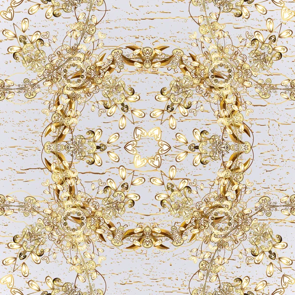 Naadloze Oosterse Ornament Stijl Van Barok Traditioneel Klassiek Gouden Patroon — Stockfoto