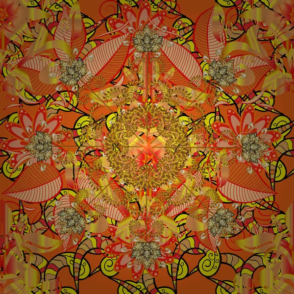 Bohemia Elemento Decorativo Diseño Henna Vector Ornamento Círculo Retro Patrón — Archivo Imágenes Vectoriales