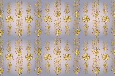 Kusursuz klasik altın desen. Klasik klasik klasik arka plan. Altın elementlerle renklendirilmiş kusursuz desen. Geleneksel oryantasyon süsü.