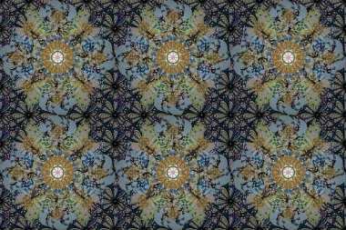 Süslü zentangle doku, sonsuz soyut çiçek desenle vektör. Seamless modeli için duvar kağıdı, web sayfası arka planı, yüzey dokuları kullanılabilir. Çiçekler ile Seamless Modeli.