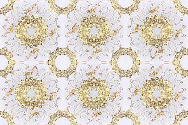 Seamless Royal Luxury Golden Baroque Damask Vintage Seamless Pattern Gold — Stock Photo, Image