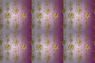 Kusursuz oryantal klasik altın desen. Renklerde altın tekrarlayan elementler içeren soyut Raster arkaplanı.