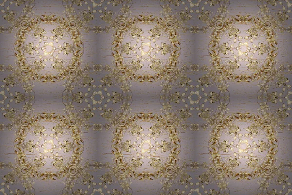 Κλασικό Raster Χρυσό Αδιάλειπτη Μοτίβο Floral Στολίδι Μπροκάρ Ύφασμα Μοτίβο — Φωτογραφία Αρχείου